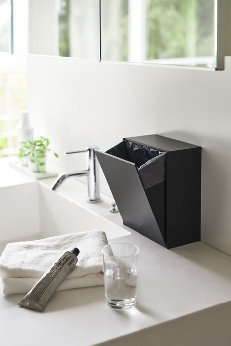 Yamazaki Zelfklevend Badkamer Prullenbakje - Tower - Zwart