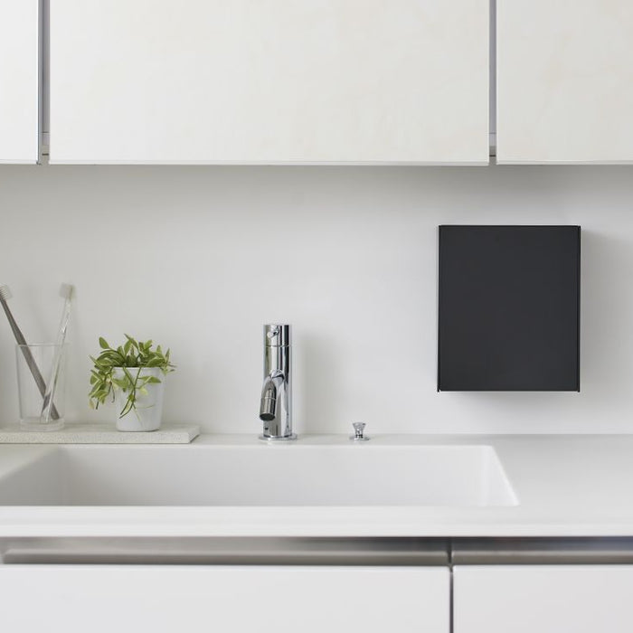 Yamazaki Zelfklevend Badkamer Prullenbakje - Tower - Zwart