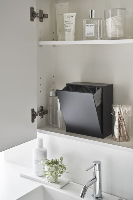 Yamazaki Zelfklevend Badkamer Prullenbakje - Tower - Zwart