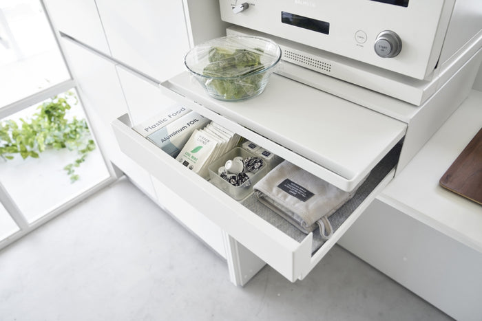 Yamazaki Uitschuifbare Keukenplateau en Lade - Tower - Wit