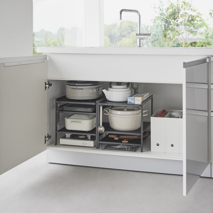 Yamazaki Keukenkast Organizer - 3 niveaus - Tower - Zwart