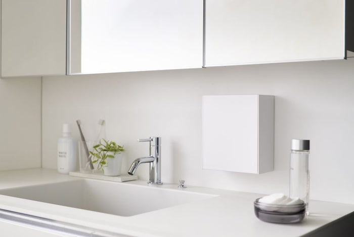 Yamazaki Zelfklevend Badkamer Prullenbakje - Tower - Wit