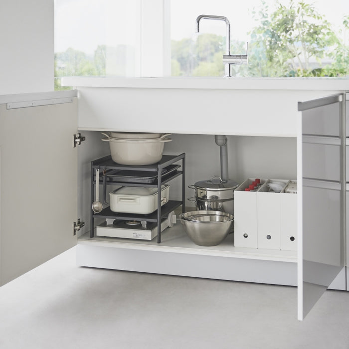 Yamazaki Keukenkast Organizer - 3 niveaus - Tower - Zwart