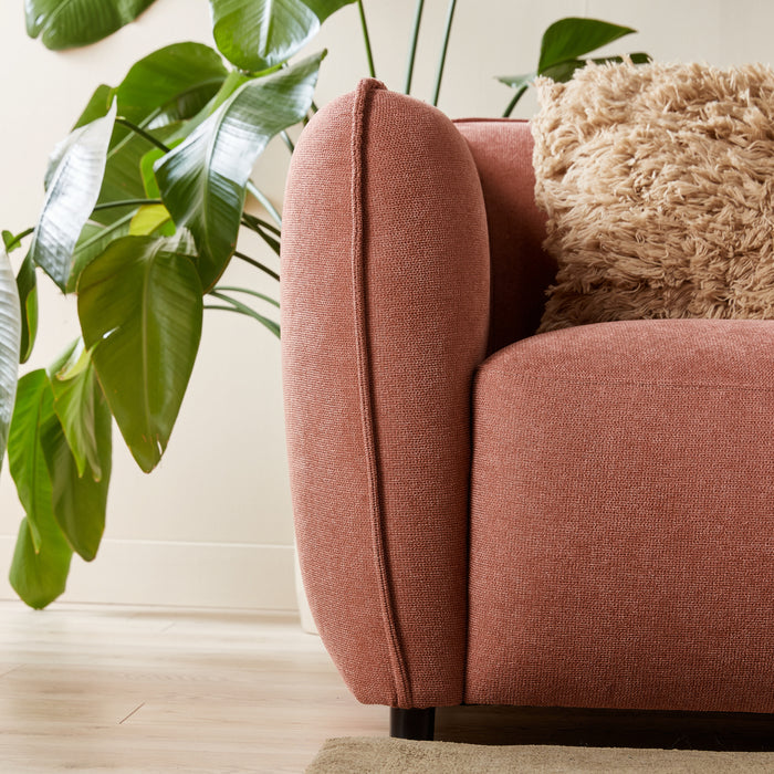 by fonQ Soft 3-zitsbank - Micro Chenille - Oud Roze