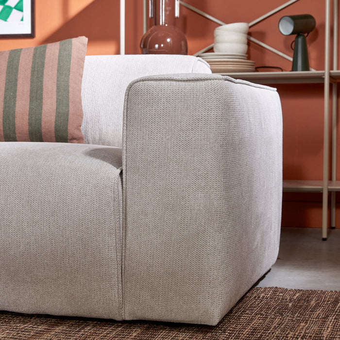 by fonQ Stretch Hoekbank Links - Naturel