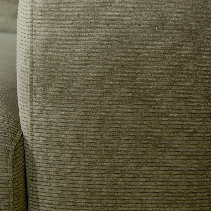 by fonQ Nova Hoekbank met Chaise Longue Links - Rib - Groen