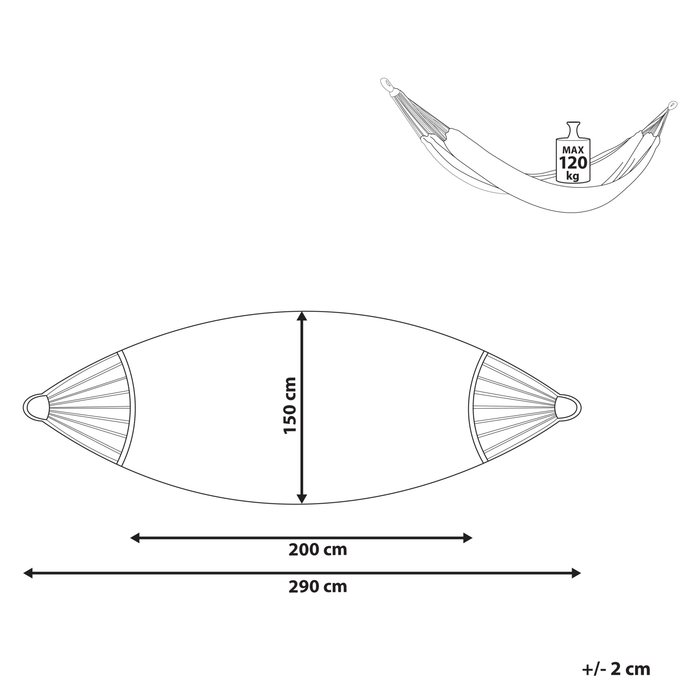 Beliani - ROCCA - Hangmat - Beige - Katoen