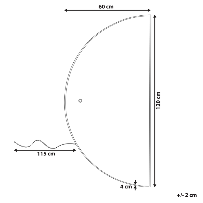 Beliani - LOUE - Wandspiegel met LED - Zilver - 60 x 100 cm - Glas