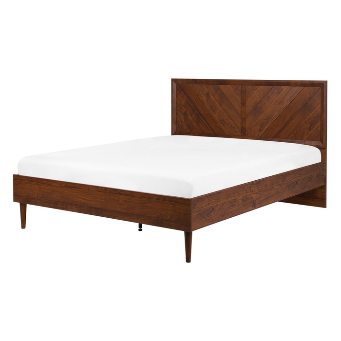 Beliani - MIALET - Bed - Donkerbruin - 140 x 200 cm - Vezelplaat