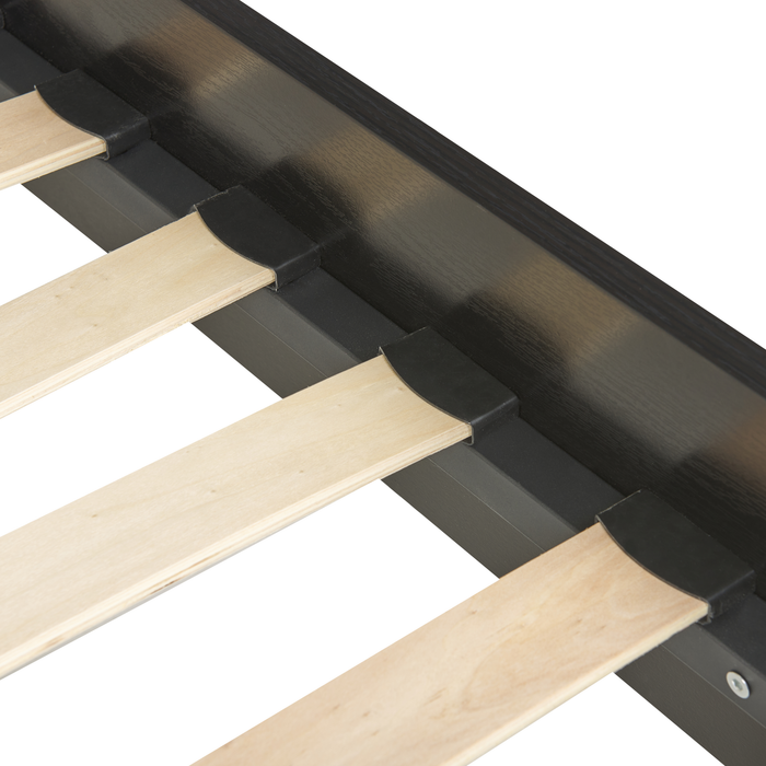 Beliani-MONPAZIER -Tweepersoonsbed-Zwart-180 x 200 cm-Populierhout