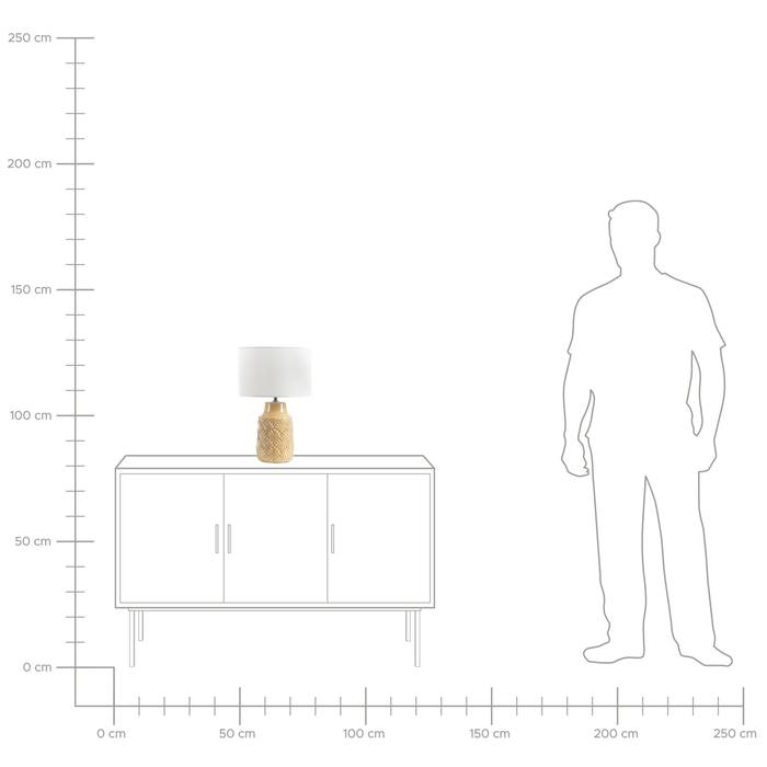 Beliani - BALAO - Tafellamp - Geel - Keramiek