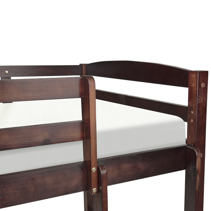 Beliani-REGAT-Stapelbed opbergruimte-Donkerbruin-90 x 200-Grenenhout