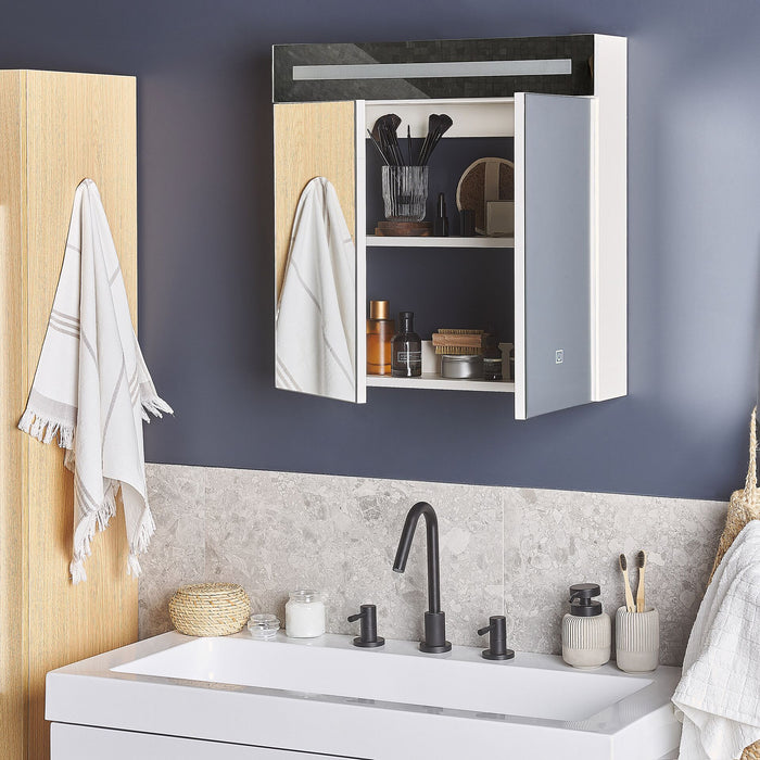 Beliani - JARAMILLO - Badkamermeubel - Wit - Multiplex