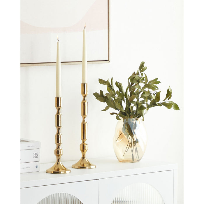 Beliani - DIKIRNIS - Kandelaar set van 2 - Goud - Metaal