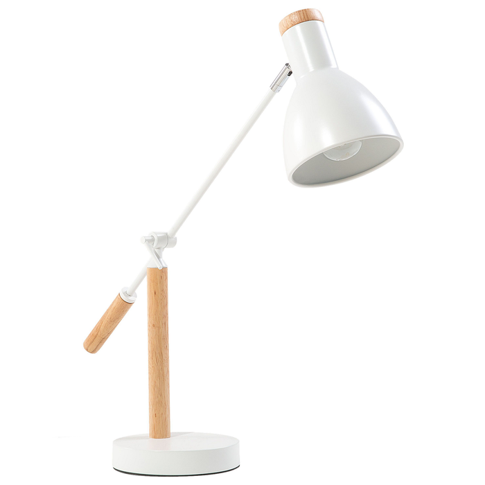 Beliani - PECKOS - Bureaulamp - Wit - Metaal