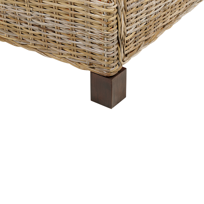 Beliani-SALBRIS-Tweepersoonsbed-Lichtbruin-160 x 200 cm- Rotan