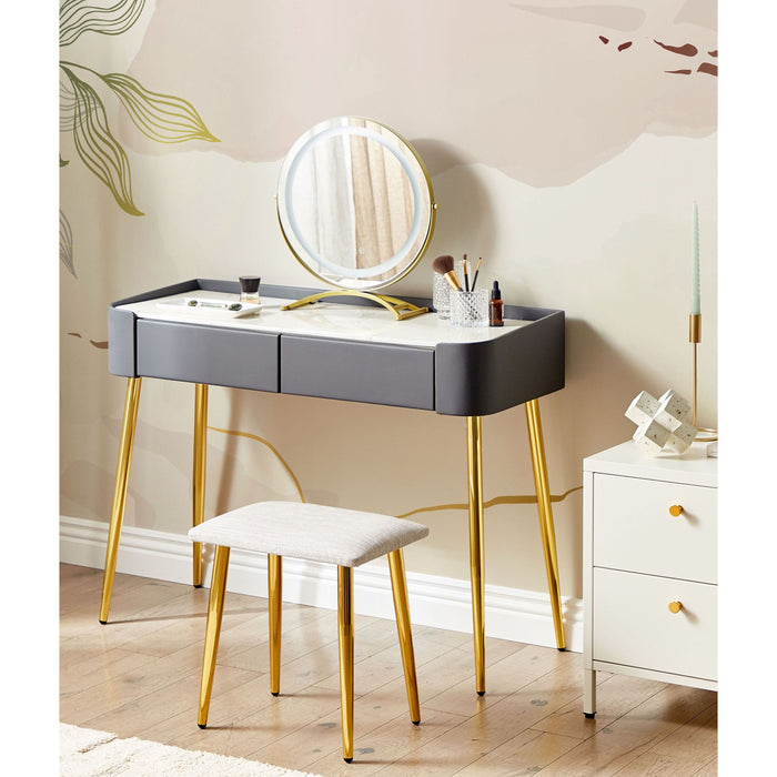 Beliani - SURIN - Kaptafel - Grijs - MDF