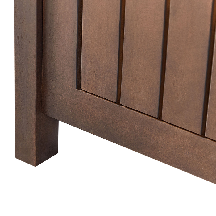 Beliani - SOVANA - Tuinbank - Donkerhout|Wit - Acaciahout