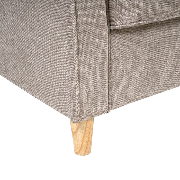 Beliani - RONNEBY - Driezitsbank - Lichtbruin - Polyester