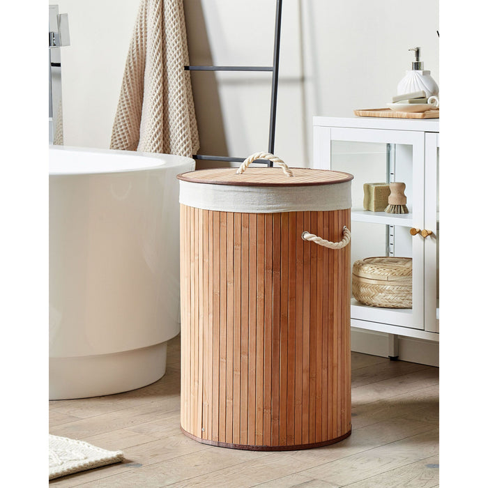 Beliani - SANNAR - Mand - Lichtbruin - Bamboehout