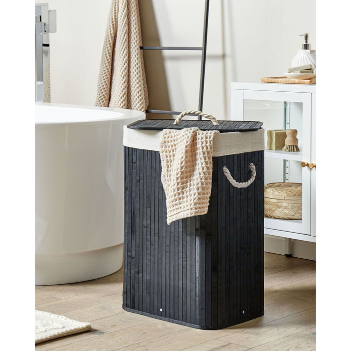 Beliani - KOMARI - Mand - Zwart - Bamboehout