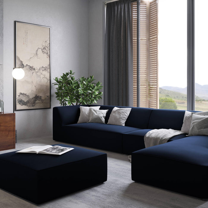 Windsor & Co Sao Hocker - Velvet - Koningsblauw