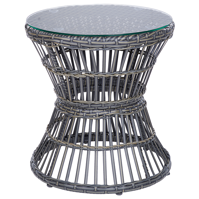 Beliani - MESYNA - Bistro set - Beige - PE rotan