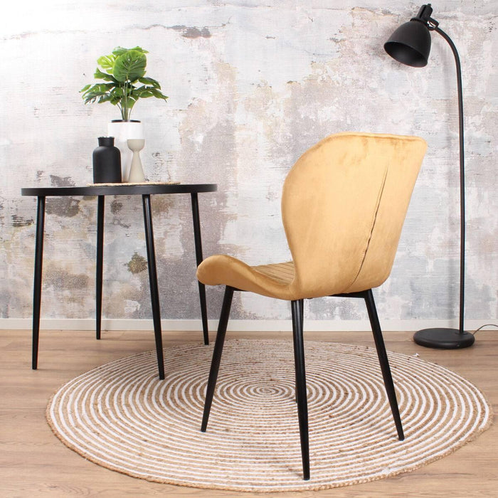 DS4U Giulia eetkamerstoel velvet goud