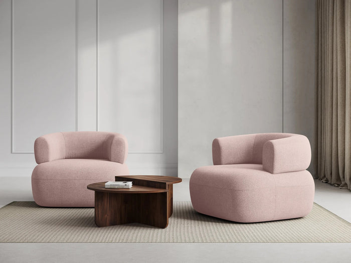 Micadoni Home Jenny Fauteuil Bouclé - Roze