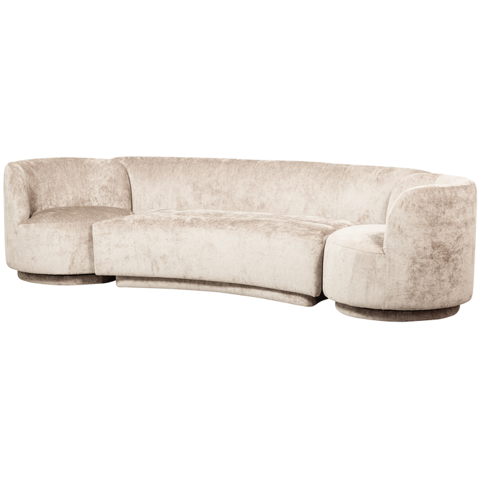 WOOOD Combi-Popular Bank - Chenille - Naturel - 72x370x97