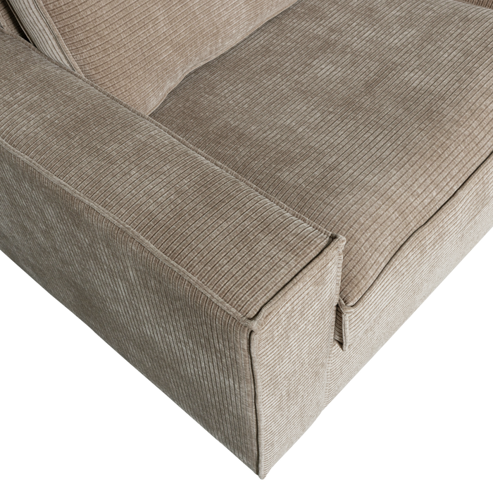 WOOOD Hajo Hoekbank Rechts - Rib - Clay - 84x283x197