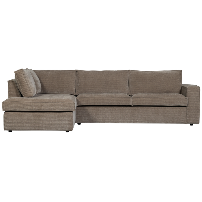 WOOOD Hajo Hoekbank Links - Rib - Taupe - 84x283x197
