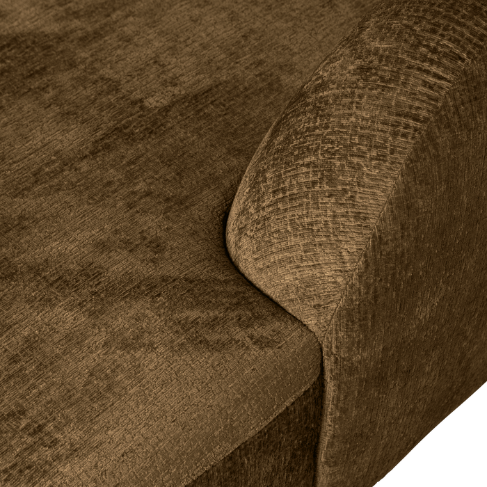 WOOOD Sloping Hoekbank Rechts - Velvet - Brass