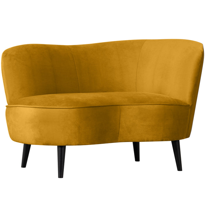 WOOOD Sara Loungefauteuil Rechts - Velvet - Oker - 71x112x81