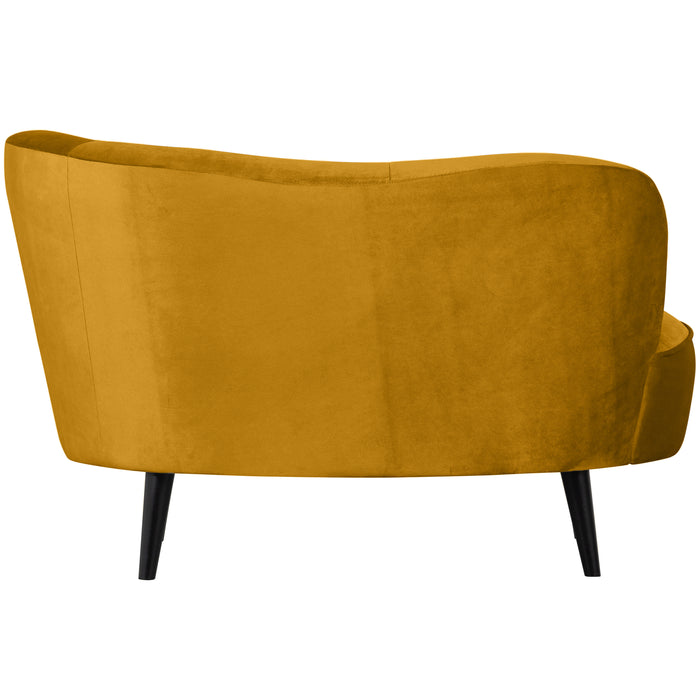 WOOOD Sara Loungefauteuil Rechts - Velvet - Oker - 71x112x81