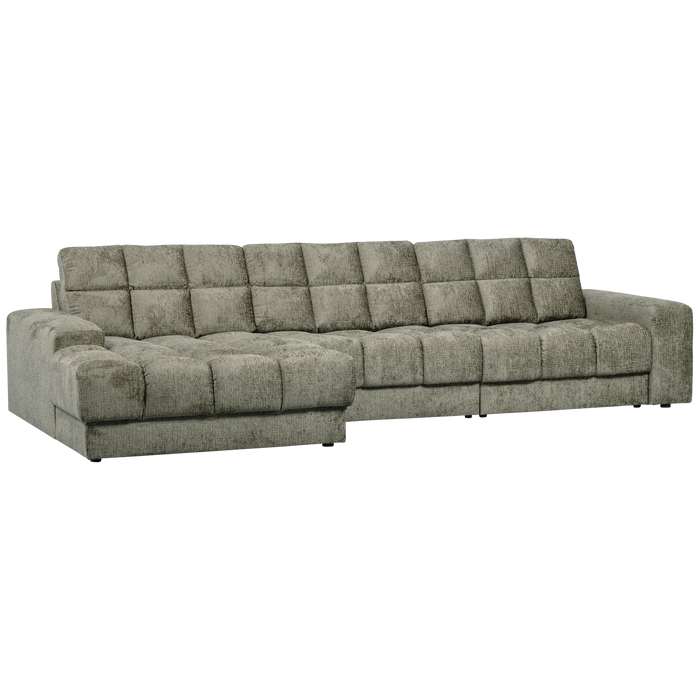 WOOOD Second Date Chaise Longue Links - Structure Velvet - Frost