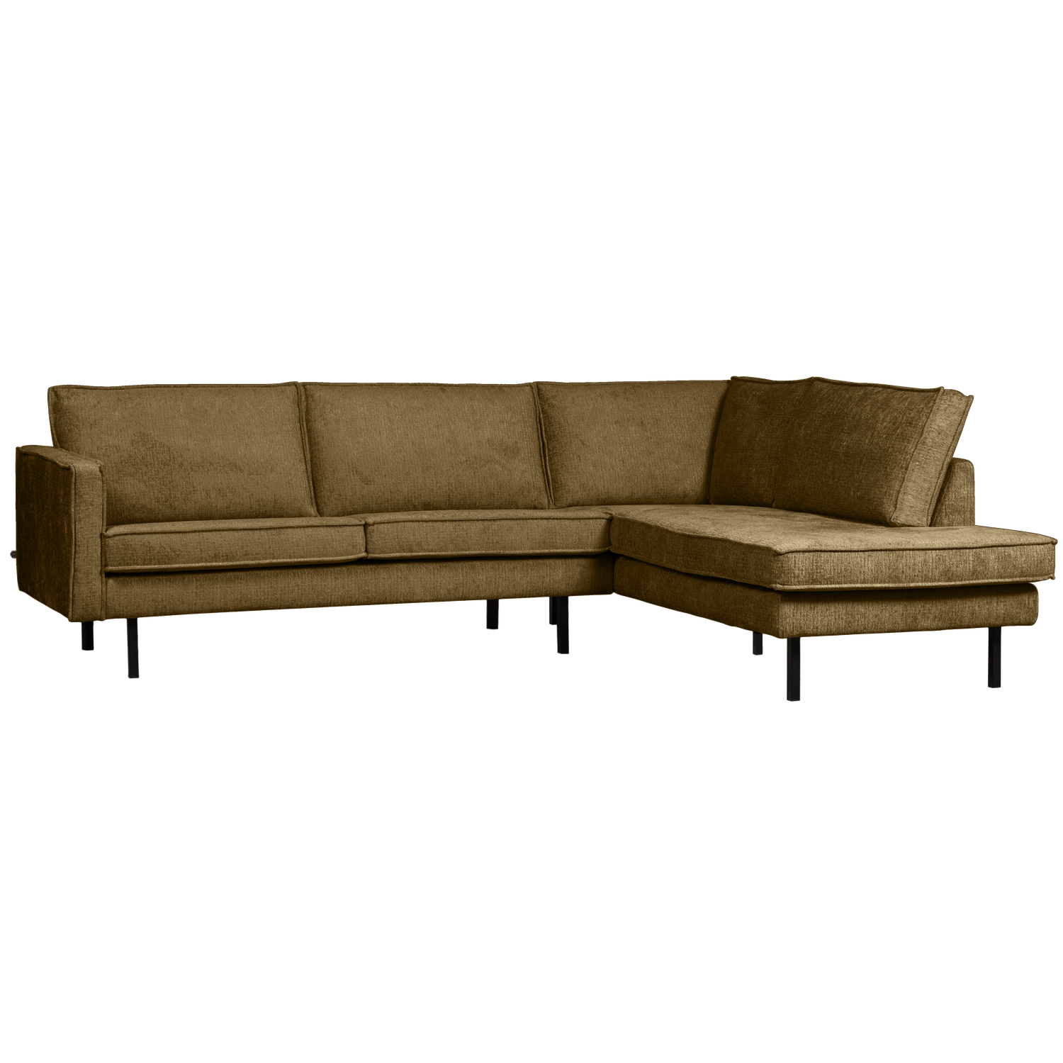 WOOOD Hoekbank Rechts Rodeo - Velvet - Brass - 85x266x213