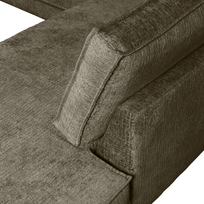 WOOOD Hoekbank Rechts Rodeo - Velvet - Bonsai - 85x266x213