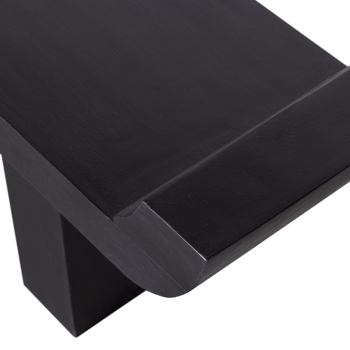 WOOOD Lox Bankje - Hout - Zwart - 35x183x53