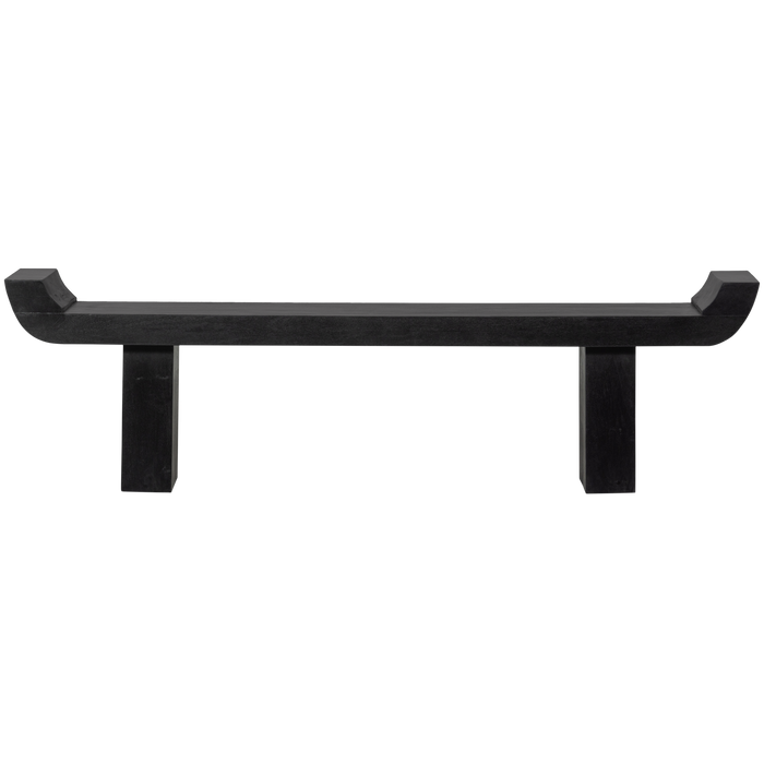 WOOOD Lox Bankje - Hout - Zwart - 35x183x53