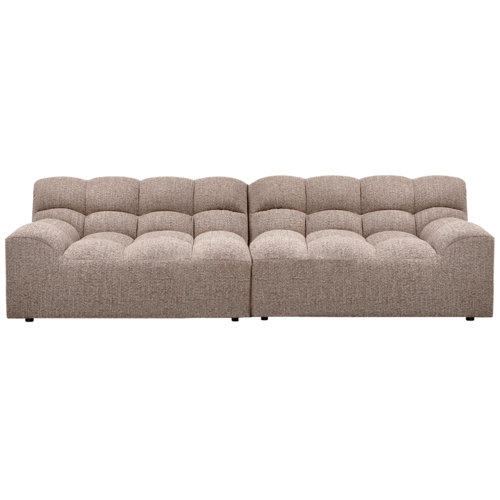 WOOOD Allure 3-Zits Bank - Geweven Stof - Bruin Melange - 79x280x86