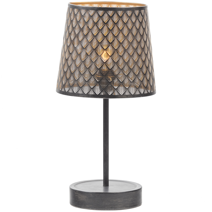 WOOOD Kars Tafellamp - Metaal - Zwart - 56x28x28