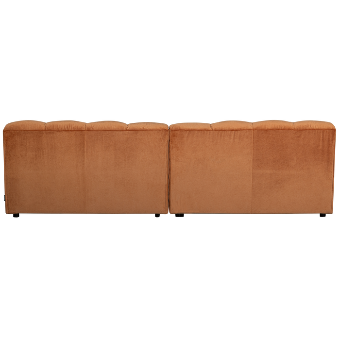 WOOOD Allure 3-Zits Bank - Gewassen Fluweel - Terra - 79x280x86