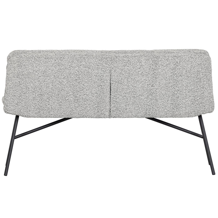 WOOOD Lucy Eetkamerbankje - Bouclé - Off White - 87x150x67