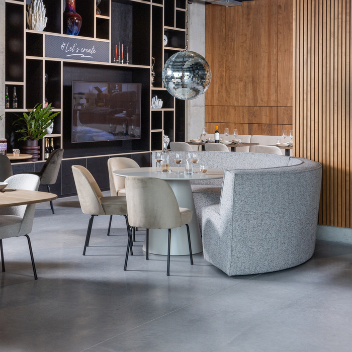 WOOOD Europa 2-Zits Eetbank - Geweven Stof - Zand - 85x131x131