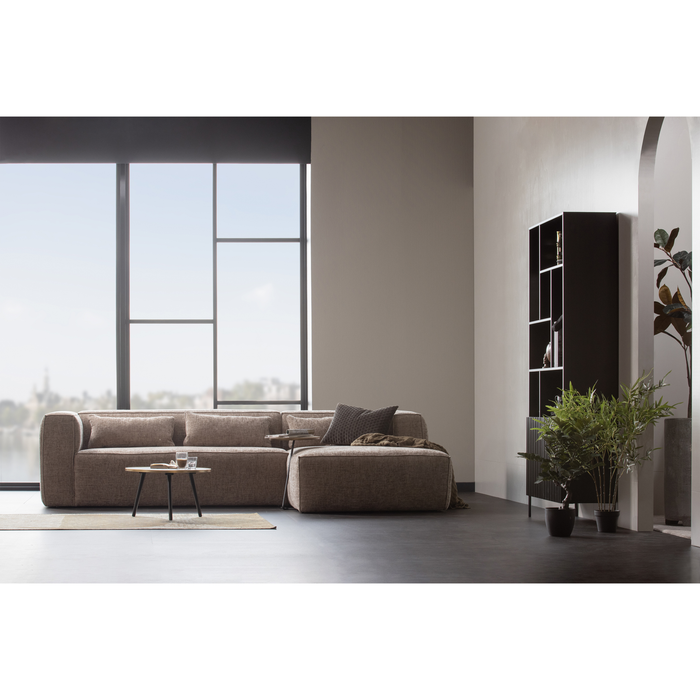 WOOOD Bean Hoekbank met Chaise Longue Rechts - Melange - Travertin