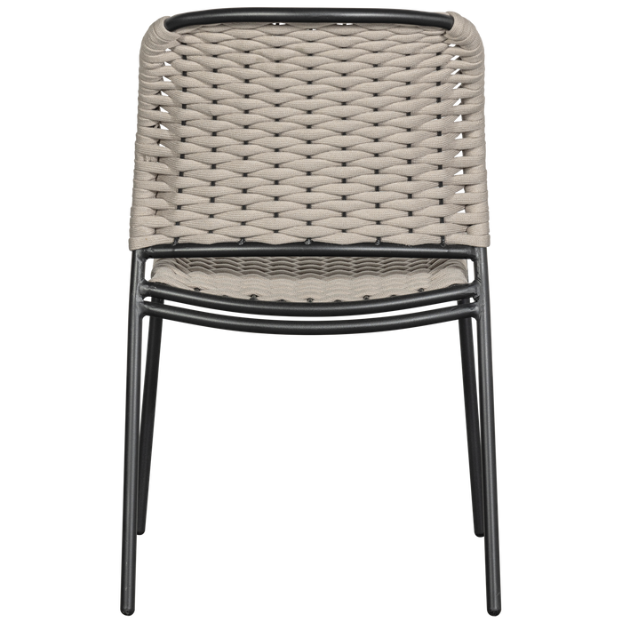 WOOOD Taku Tuinstoel Zonder Armleuning - Polyester - Zand -Set van 2