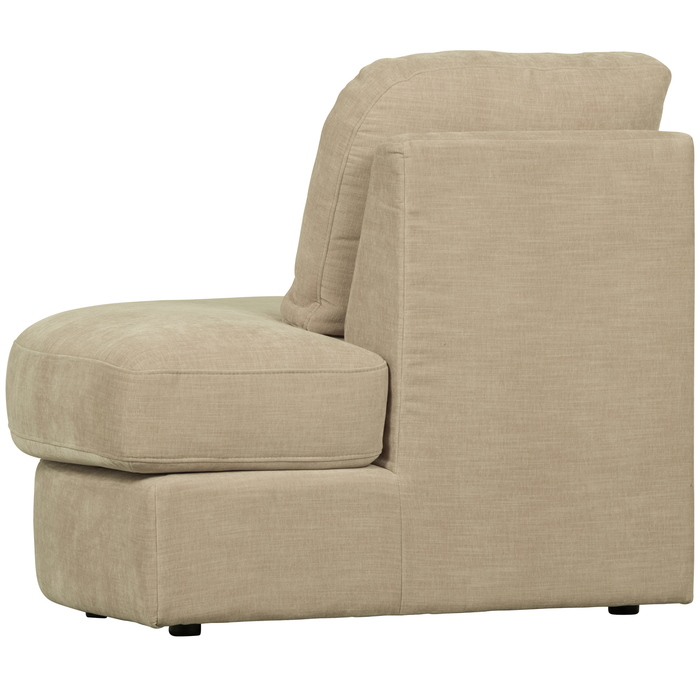 vtwonen Family 1-Zits Bank Element Ronde Hoek Rechts - Polyester -Zand