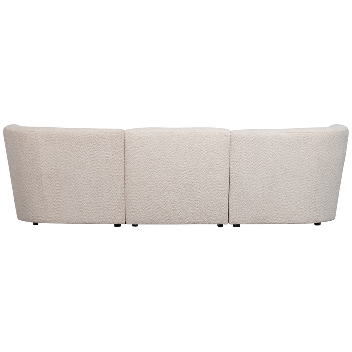 WOOOD Coco 3-Zits Bank - Bouclé - Creme - 70x227x72