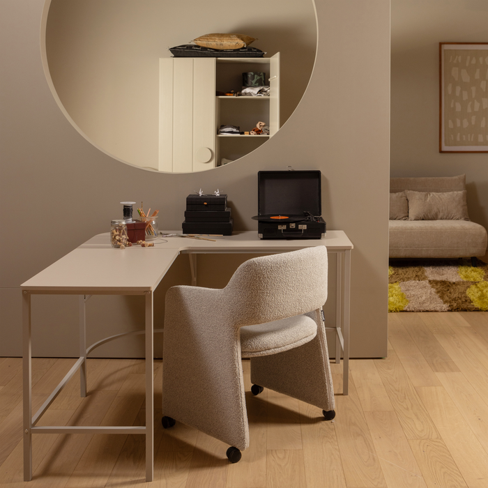 WOOOD Mike Hoekbureau - Hout|Metaal - Dust - 75x185x185